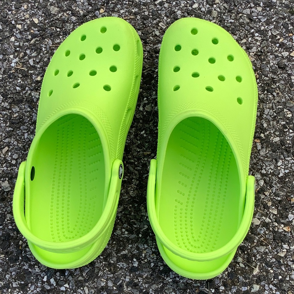 Crocs Classic Clog Lime Green Mens 10 Womens 12 Comfort Slip On Shoes 10001 - Picture 2 of 10